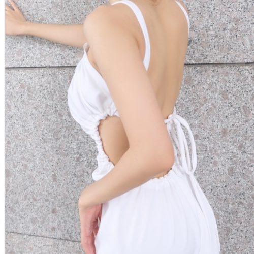 KAMELLIA DRESS - Váy dây hở lưng cổ tròn Charlise co giãn cao cấp