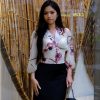 KAMELLIA Shirt - Áo sơ mi nữ hoa màu kem công sở cổ tim tay phồng Juleen