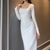 KAMELLIA - Jasmeen Dress - Váy ôm body tay dài cổ vuông Jasmeen chất co giãn cao cấp